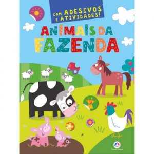 Livro Infantil Animais Da Fazenda Adesivos e Atividades Ciranda Cultural