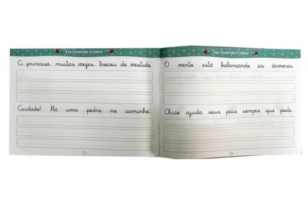 Livro Infantil Aprenda Em Casa Caligrafia Frase E Pequenos Textos Vol.3 Todo Livro 1120387