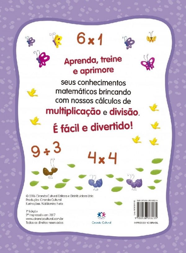 Livro Infantil Ativitades Cálculos Divertidos Multiplicação E Divisão Ciranda Cultural