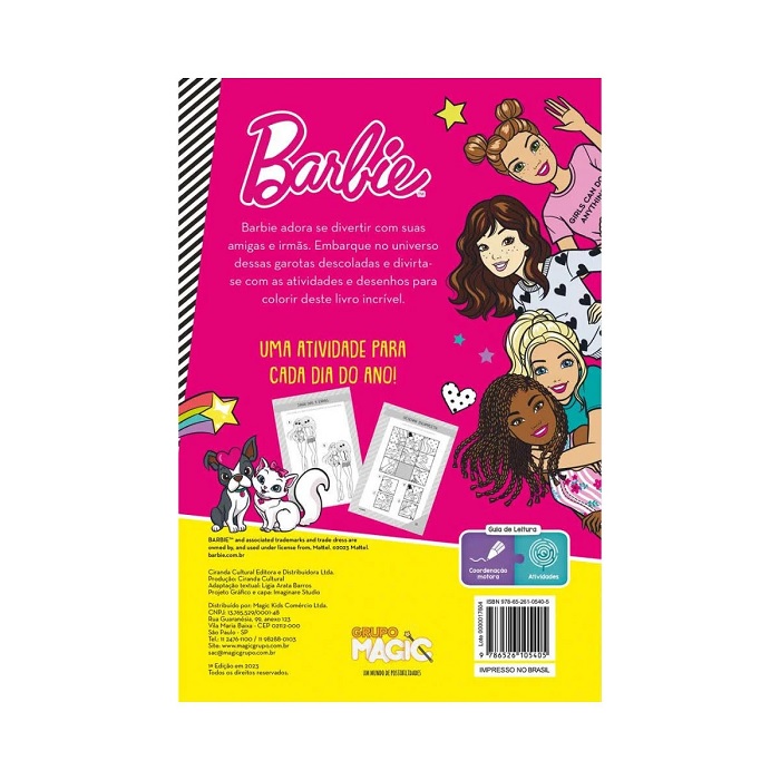 Kit 365 Atividades e Desenhos Para Colorir - 2 Livros Barbie