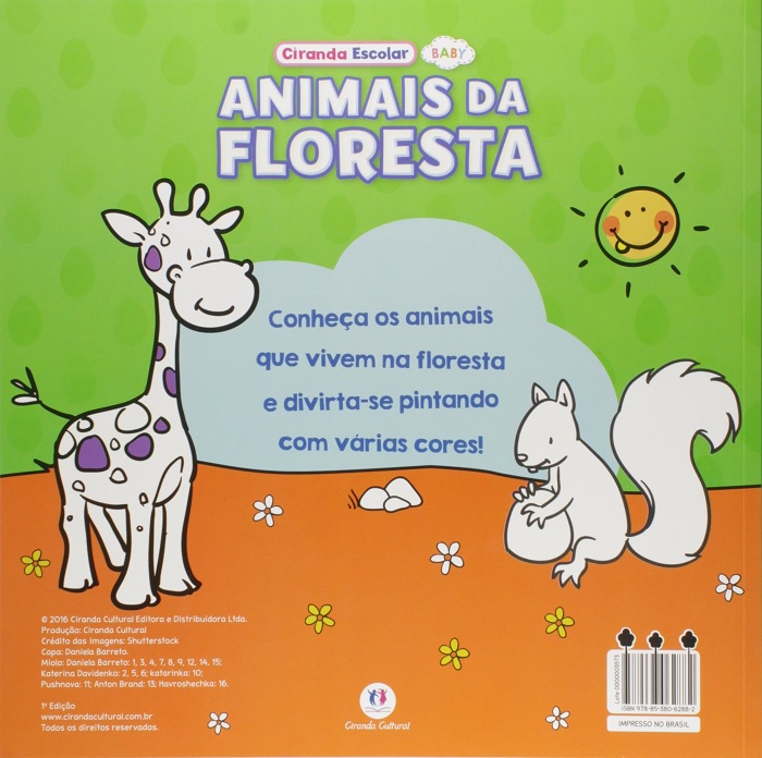 Livro para Colorir Animais Fofinhos- Ciranda cultural – Livraria e  Papelaria Brasil