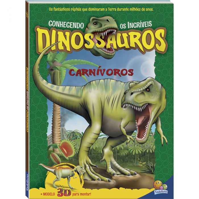 Coleção Infantil Do Rex Dinossauro Livro Quebra cabeça, Desenho