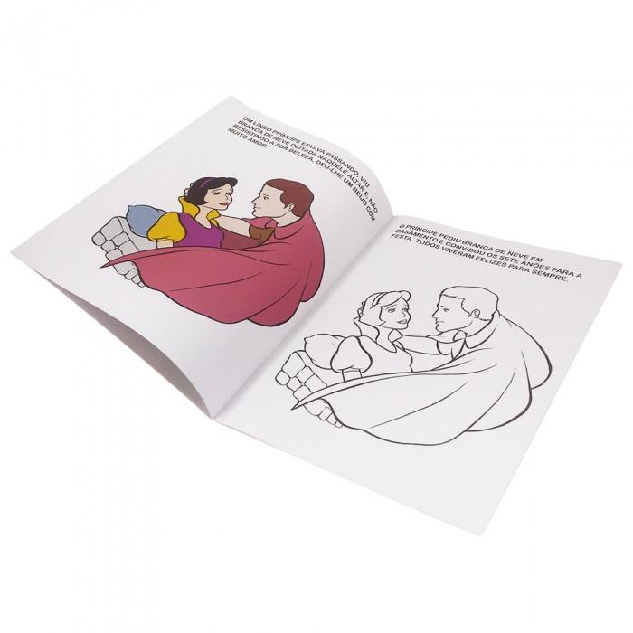 Livro Infantil Contos de Fadas Para Colorir: Branca de Neve Todo Livro 734985