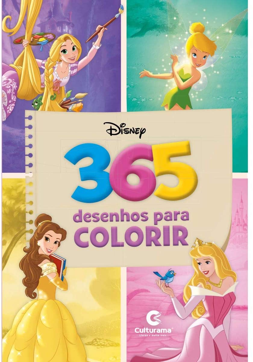 Livro Infantil para colorir Princesas 365 desenhos - Culturama - Loja Kento  - Papelaria, material para escritório e informática.