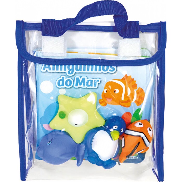 Livro Infantil Diversão no Banho! Amiguinhos do Mar Todo Livro 1135406