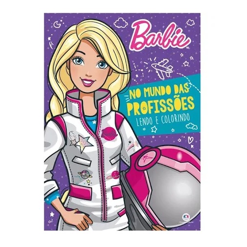 Colorindo a Barbie com unicórnio Desenho da Barbie para colorir