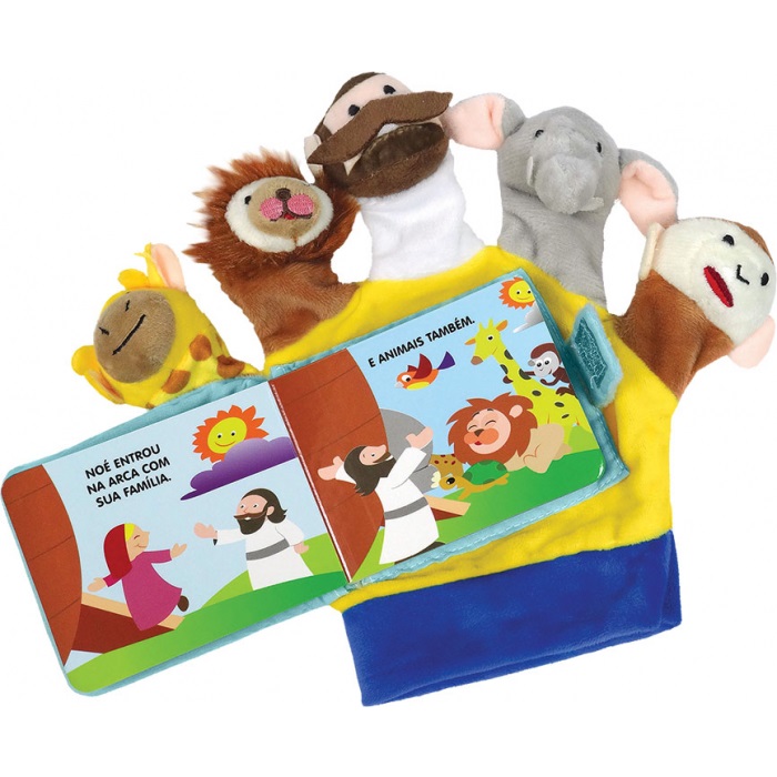Livro Infantil Luvinha dedoche: Arca de Noé Todo Livro 1149113