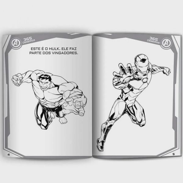 Livro Infantil Marvel 365 Desenhos Para Colorir Ciranda Cultural