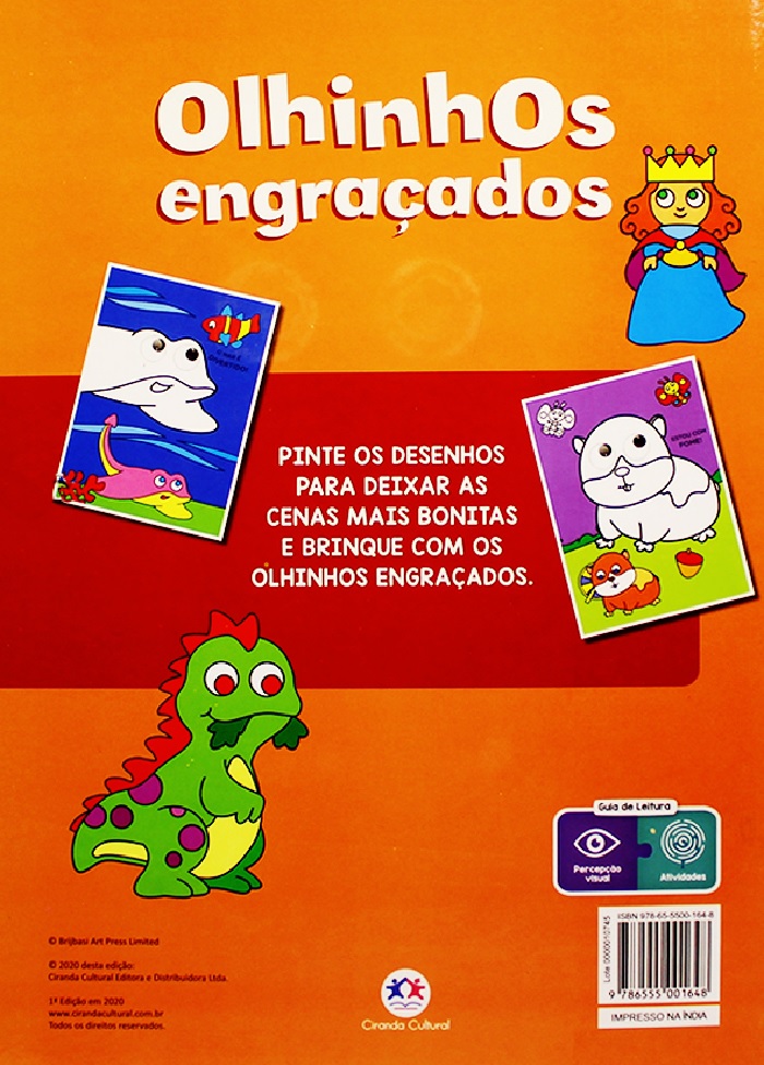 Livro para Colorir Animais Fofinhos- Ciranda cultural – Livraria e  Papelaria Brasil