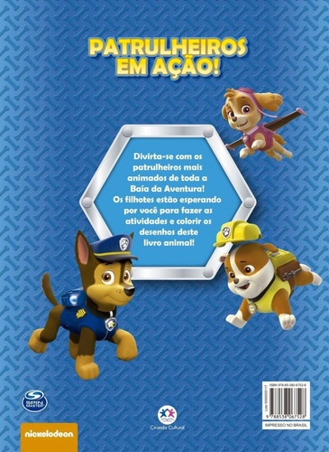 Livro tapete Patrulha Canina - Meu livrão de colorir - Ciranda Cultural