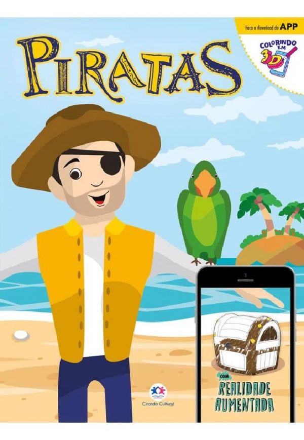 Livro Infantil Piratas Lendo e Colorindo Ciranda Cultural