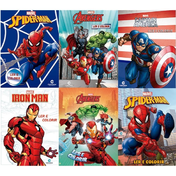 Kit Aprender e Divertir Marvel Diversão em 4 Livros de Colorir + Jogo da  Memória + Máscara Pintar Desenho - Outros Livros - Magazine Luiza