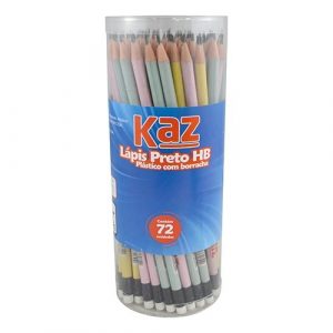 Lápis C/ Borracha Kaz HB Pastel KZ3634 C/72 Unidades