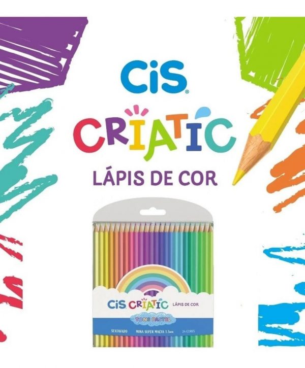 Lápis De Cor Cis Criatic Tons Pastel C/24 Cores Ponta 3.3mm 600201