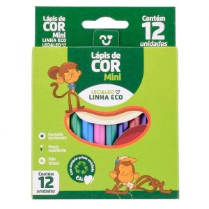 Lápis De Cor Leo&Leo Ecológico Mini 12 Cores Sextavado 4225