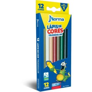 Lápis De Cor Norma 12 Cores Triangular