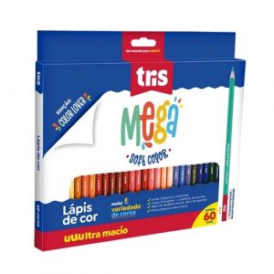Lápis De Cor Tris Mega Soft Color 60 Cores Triangular Super Macio 614977