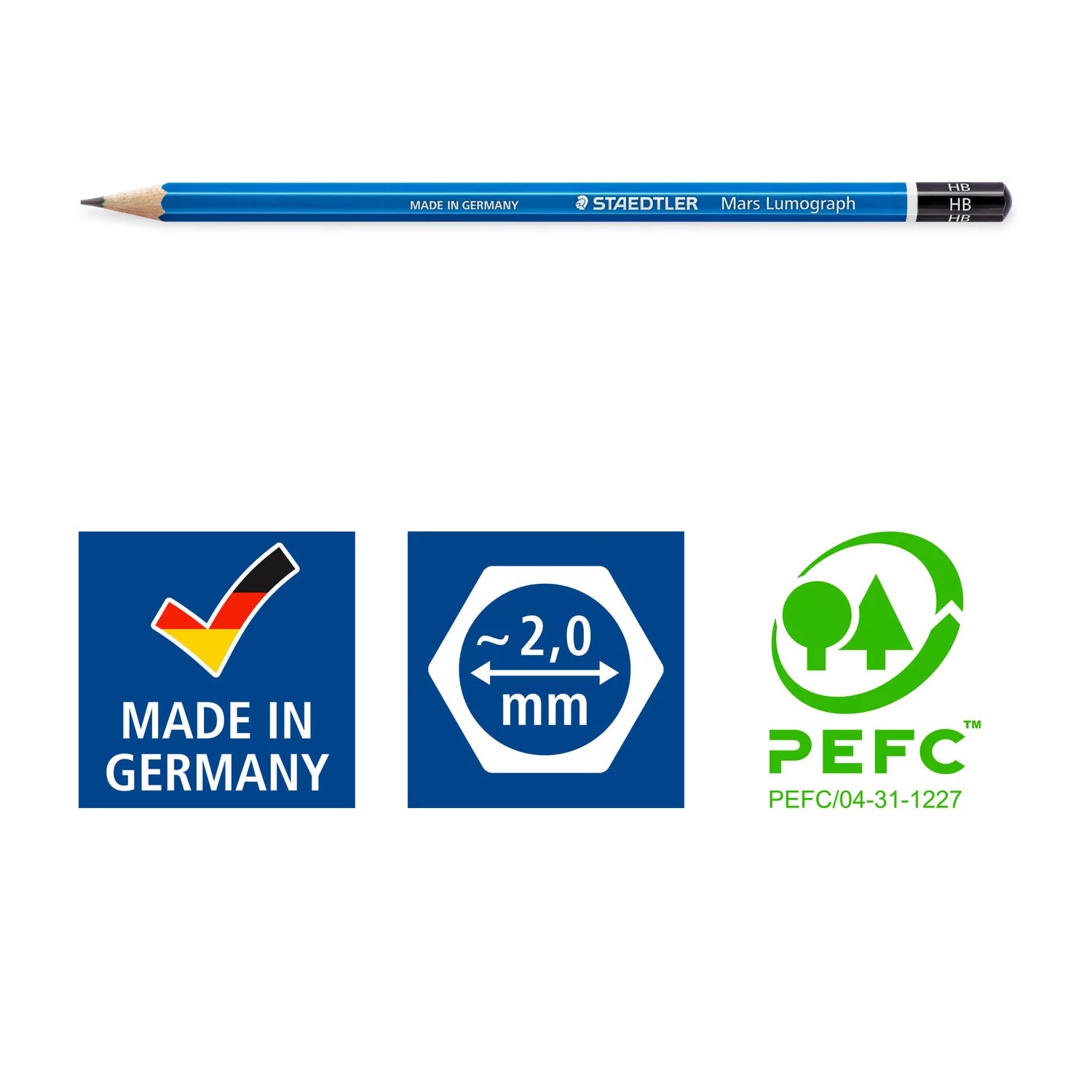 Lápis Lumograph Staedtler 24 Graduações Preto Estojo Metal 100G24
