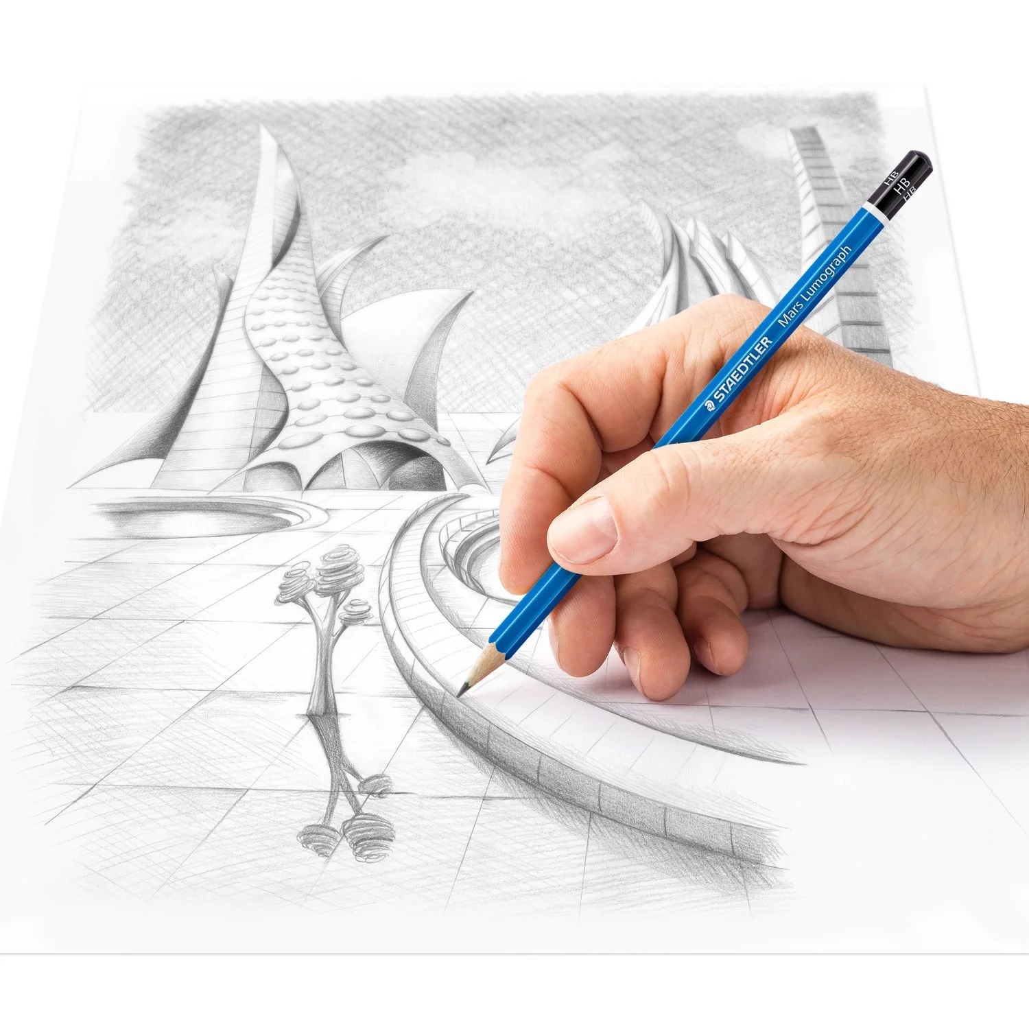 Lápis Lumograph Staedtler 6 Graduações Preto Estojo Metal 100G6