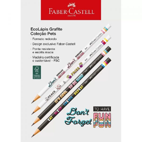 Lápis Preto Faber Castell EcoLápis Poster N2 935POS C/72 Unidades