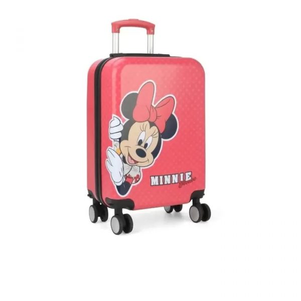Mala de Viagem Infantil Pequena ABS Minnie Mouse Vermelha Com Roda 360º MF10361VM19