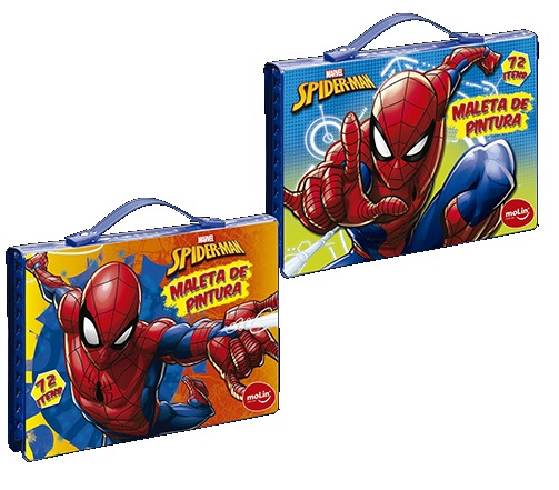 Maleta para colorir Homem Aranha retangular sortido 5284 Molin PT 1 UN -  Escolar - Kalunga