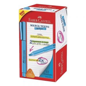 Marca Texto Faber Castell Grifpen Azul MT/AZZF C/12 Unidades