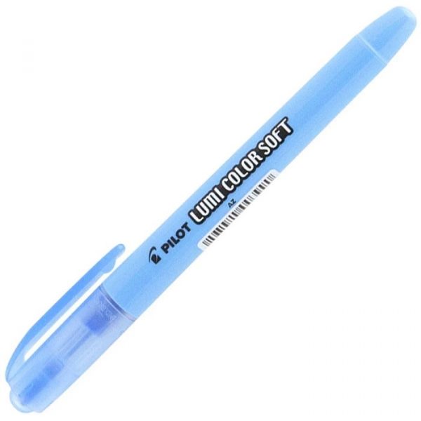 Marca Texto Pilot Lumi Color Soft Azul Tons Pastel C/12 Unidades