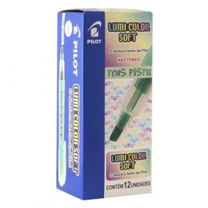 Marca Texto Pilot Lumi Color Soft Verde Tons Pastel C/12 Unidades