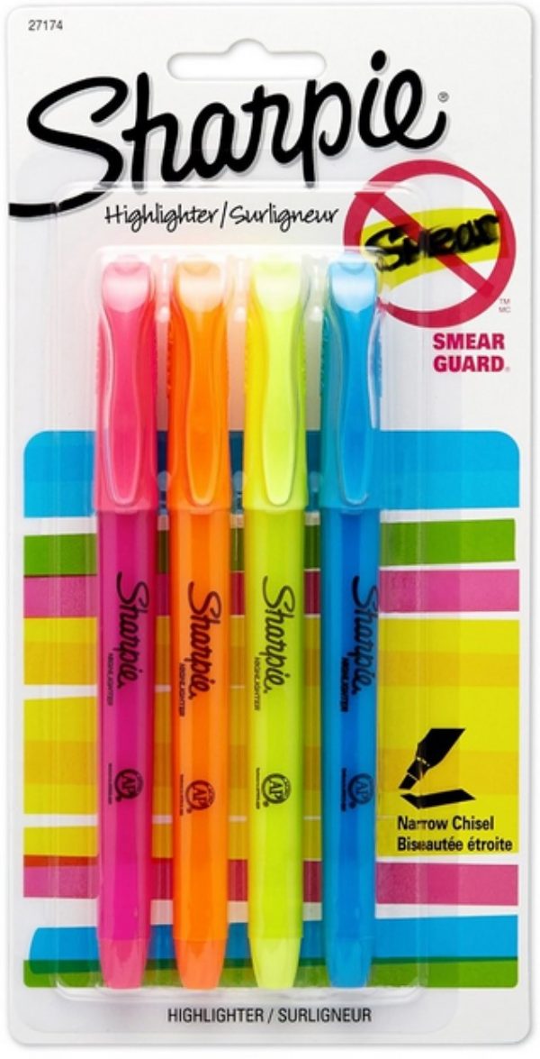 Marca Texto Sharpie HighLighter Blistado C/4 Unidades