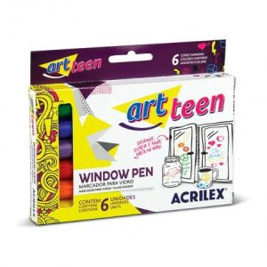 Marcador para vidro Window Pen 06 Cores - Acrilex