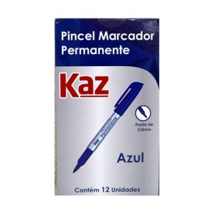 MARCADOR PERMANENTE KAZ 2.0 AZUL KZ112AZ CX12