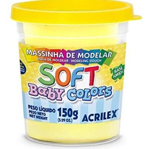 Massa De Modelar Soft 150g Amarelo Bebê Acrilex 07315