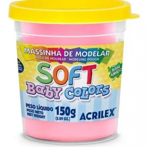 Massa De Modelar Soft 150g Rosa Bebê Acrilex 07315