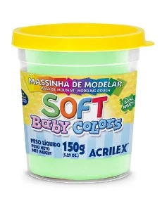 Massa De Modelar Soft 150g Verde Bebê Acrilex 07315