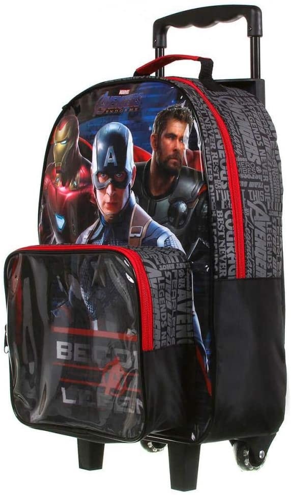 MOCHILA CARRINHO DERMIWIL AVENGERS KIT LANCHEIRA ESTOJO 11623