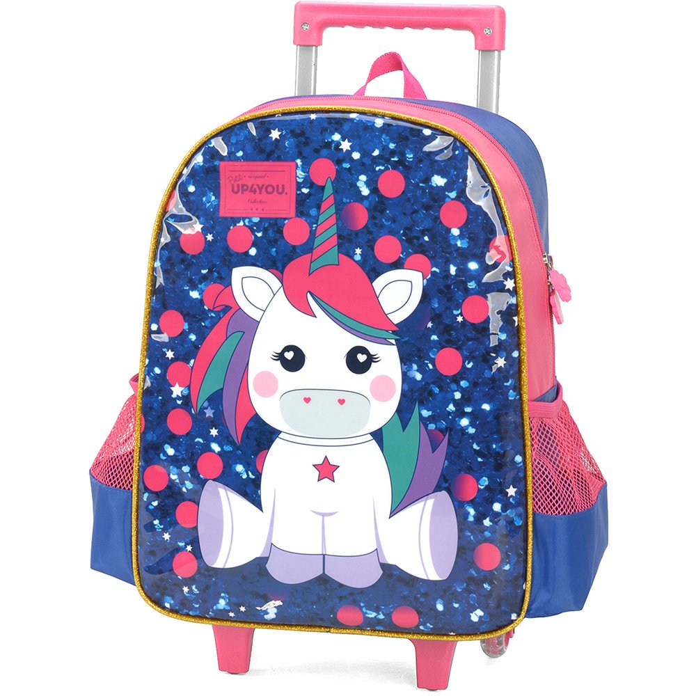 MOCHILA CARRINHO MAXLOG UP4YOU UNICORNIO AZUL IC33982UPAZ