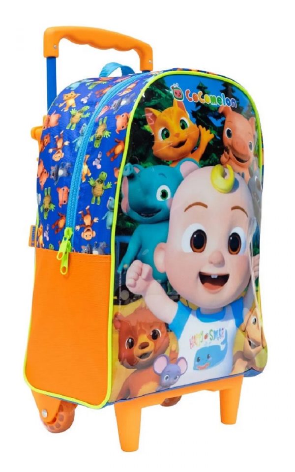 Mochila Com Rodinhas Cocomelon X2 Grande Xeryus 10880