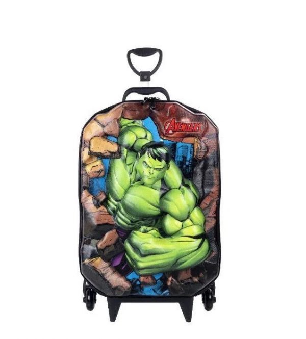 Mochila Com Rodinhas Diplomata Max Toy Marvel Hulk 3D 3850CM22