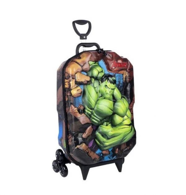 Mochila Com Rodinhas Diplomata Max Toy Marvel Hulk 3D 3850CM22