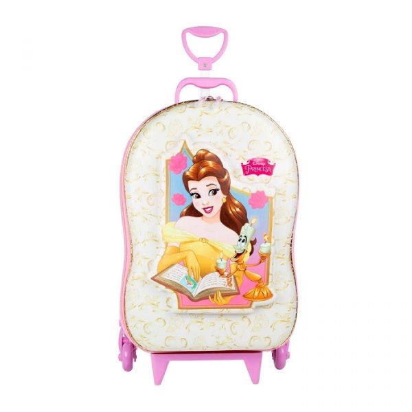 Mochila Com Rodinhas Diplomata Max Toy Princesa Bela 3D 3855GM22