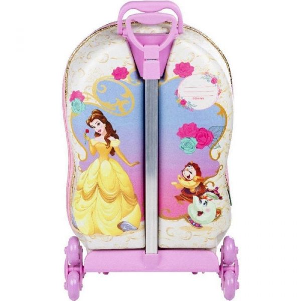 Mochila Com Rodinhas Diplomata Max Toy Princesa Bela 3D 3855GM22