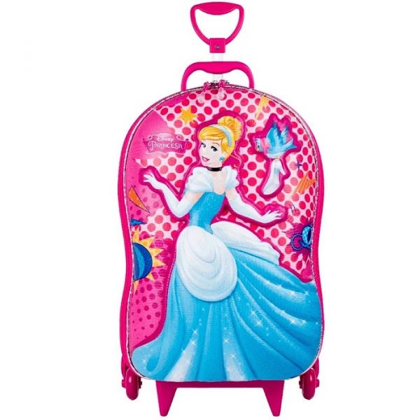 Mochila Com Rodinhas Diplomata Max Toy Princesa Cinderela 3D 3855HM22