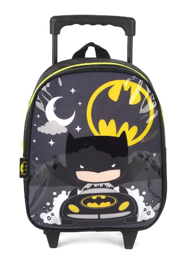 Mochila Com Rodinhas Luxcel Batman Preto Mini IC35188BMPT