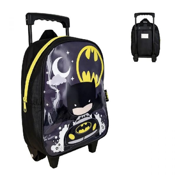 Mochila Com Rodinhas Luxcel Batman Preto Mini IC35188BMPT