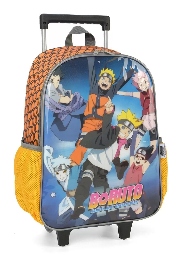 Estojo Escolar Infantil Simples Boruto Vermelho Luxcel