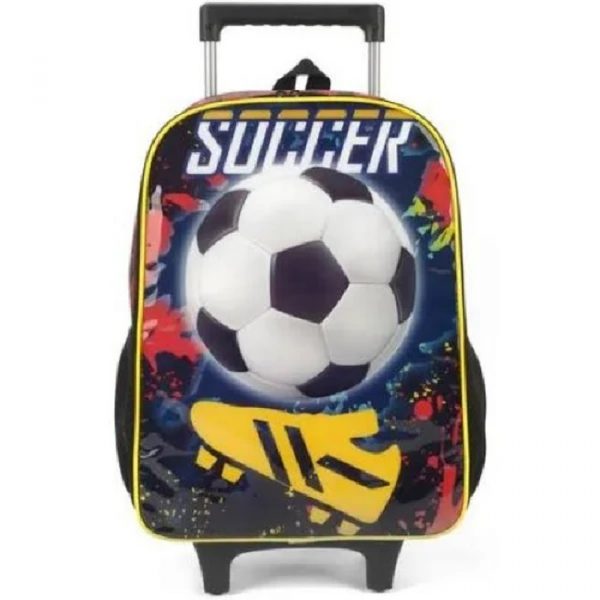 Mochila Com Rodinhas Luxcel Soccer Preto IC37632FT-PT