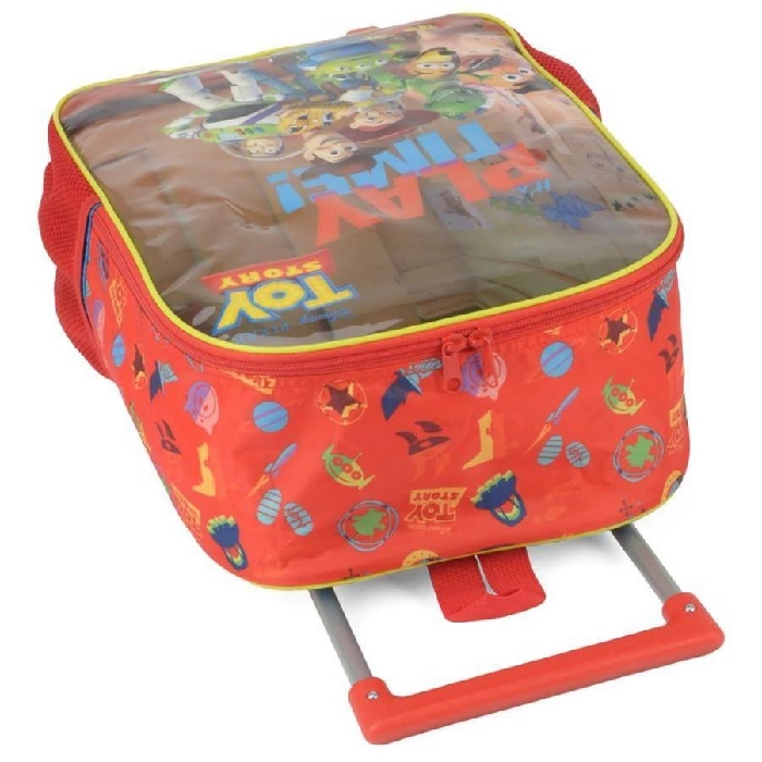 Kit Mochila Infantil Costas Toy Story + 5 Bonecos Personagens do