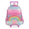 Mochila Com Rodinhas Luxcel UP4YOU Paetê Arco Íris IC37815UP