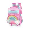 Mochila Com Rodinhas Luxcel UP4YOU Paetê Arco Íris IC37815UP